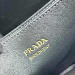 Prada Medium Leather Handbag With Belt 1BA417 Black